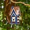 Glitzhome® 12.25" Patriotic Distressed Wood Villa Birdhouse
